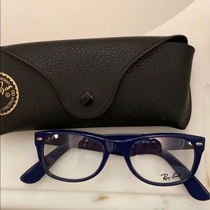 Ray bans blue frame glasses
